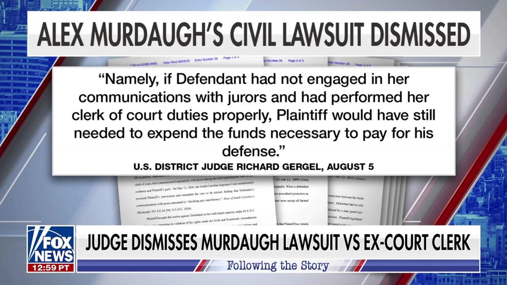 Judge dismisses Murdaugh lawsuit against former court clerk