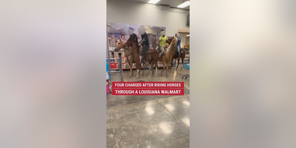 4 people charged after riding horses through a Walmart in Louisiana