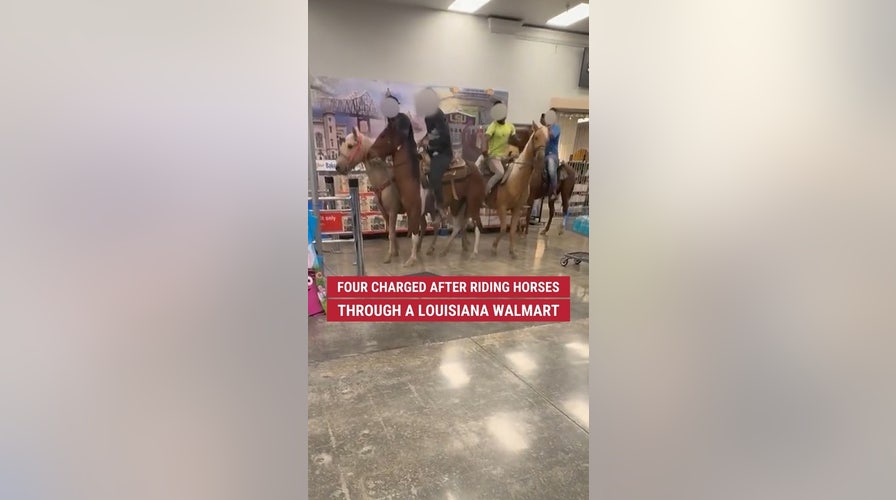 4 people charged after riding horses through a Walmart in Louisiana