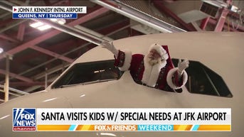 Santa arrives in jumbo jet to visit special needs children at JFK airport - Fox News