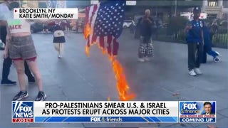 Anti-Israel protesters burn American flag in NYC - Fox News