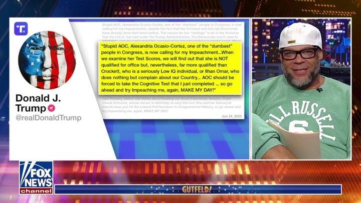 'Gutfeld!' unpacks Trump roasting 'stupid' AOC