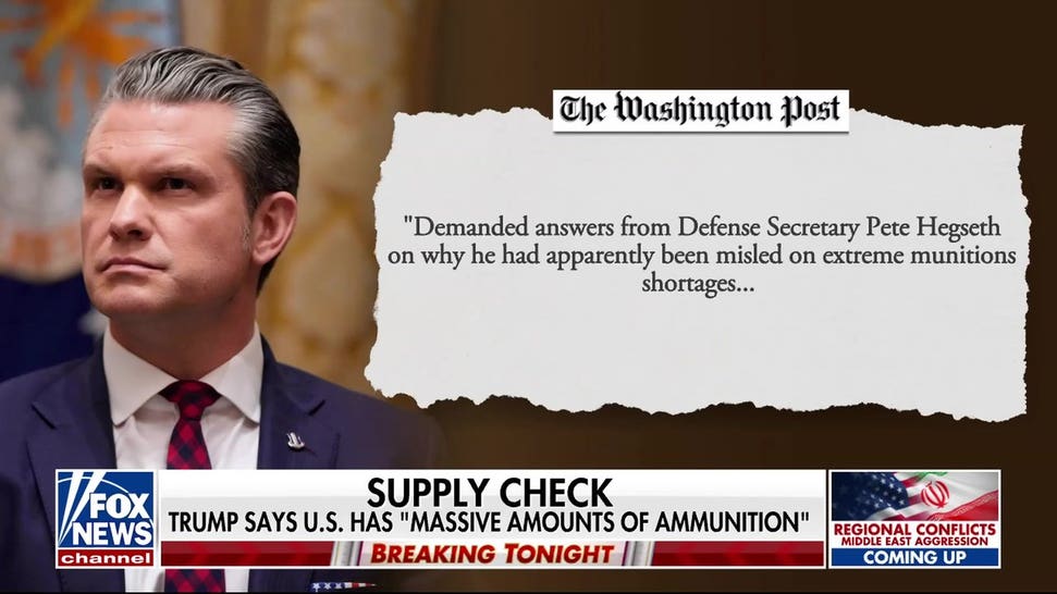 President Trump says US has ‘massive amounts of ammunition’