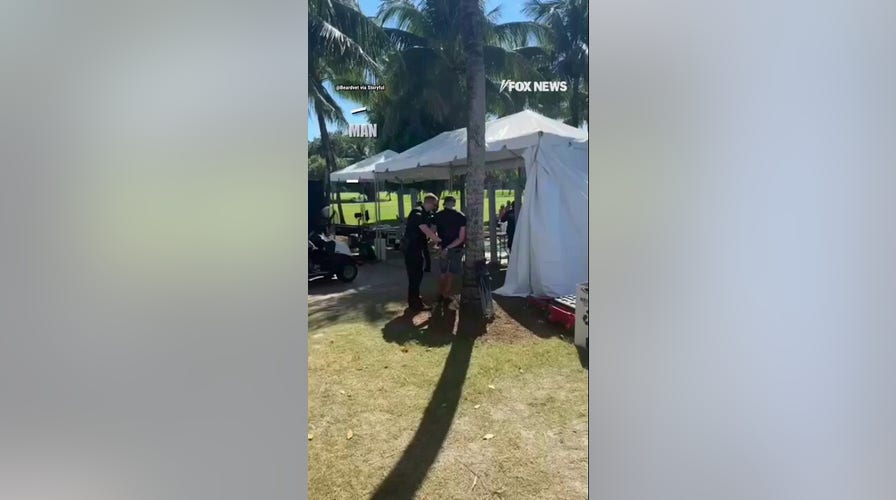 Footage shows man being ARRESTED at Trump Doral