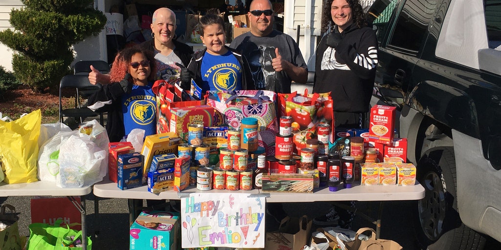 New Jersey boy asks for food bank donations instead of birthday gifts