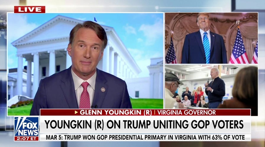 Gov. Youngkin on Biden, Trump winning presumptive nominations: ‘The game is on’
