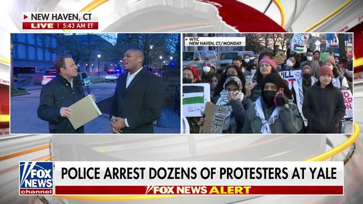 Dozens of protesters arrested in Yale amid violent anti-Israel protests