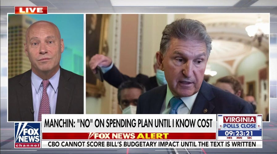 Sen. Manchin continues pushing back on Democrats' spending plans