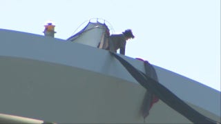 Video shows anti-Trump agitator halting bridge traffic in standoff with police
