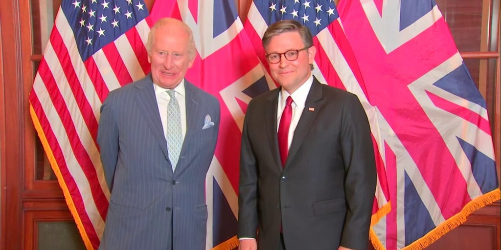 King Charles meets Speaker Johnson on Capitol Hill