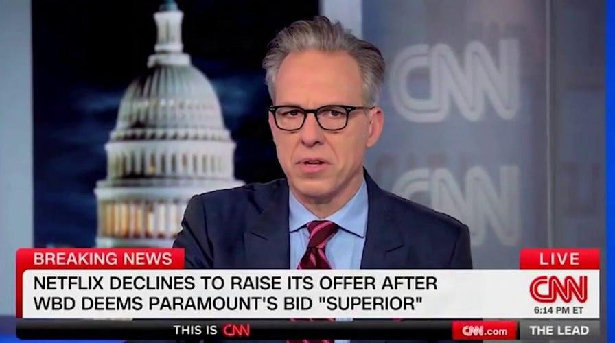 Jake Tapper ruefully breaks news that CNN could fall under Paramount umbrella