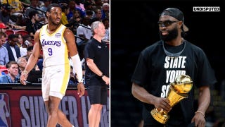 Jaylen Brown appeared to say 'I don't think Bronny is a pro' at Summer League game | Undisputed - Fox News