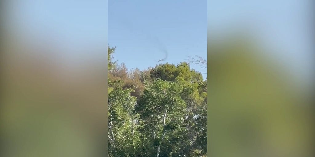 Smoke seen from plane over Las Vegas