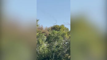 Smoke seen from plane over Las Vegas