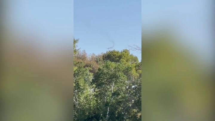 Smoke seen from plane over Las Vegas