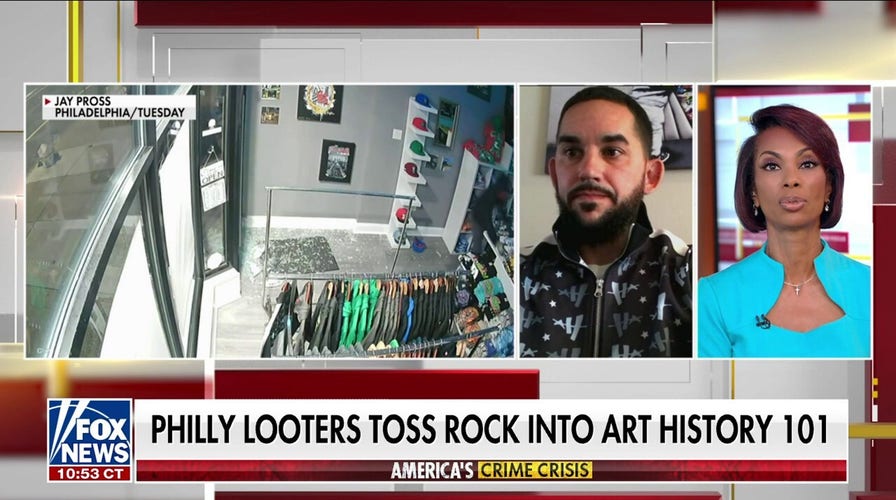 Philadelphia looters toss rock into Art History 101 store 
