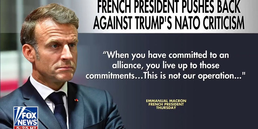 Emmanuel Macron pushes back against Trump's NATO criticism