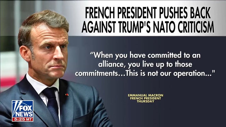 Emmanuel Macron pushes back against Trump's NATO criticism