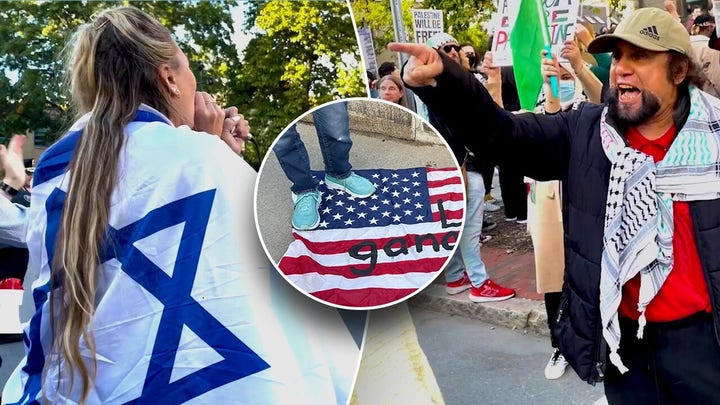 Man calls pro-Israel protesters 'Nazis' and 'pigs' in Cambridge