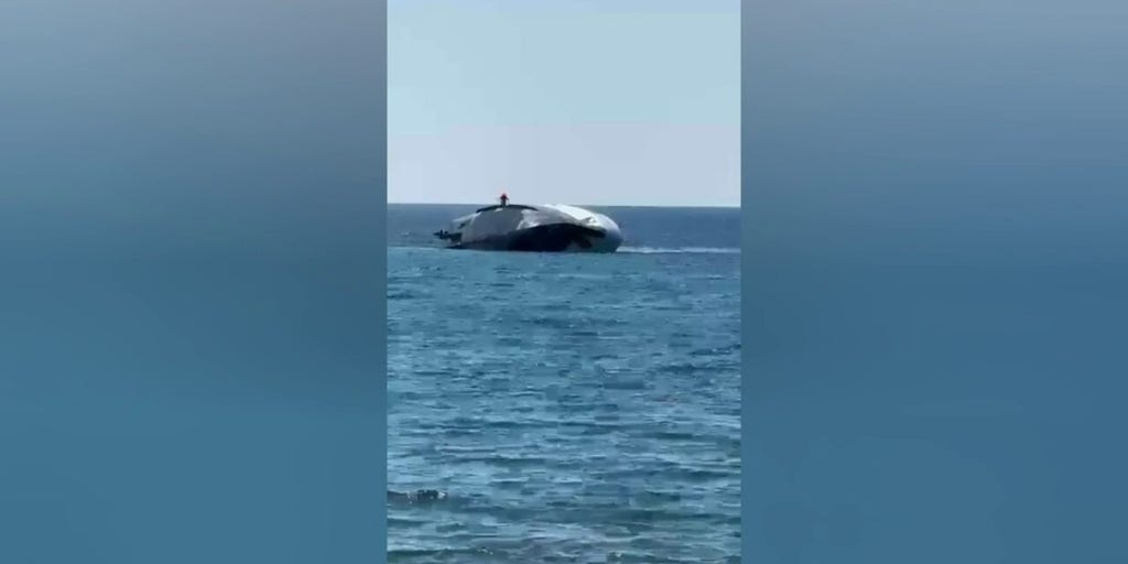 Wild video shows luxury yacht start sinking minutes after it's launched