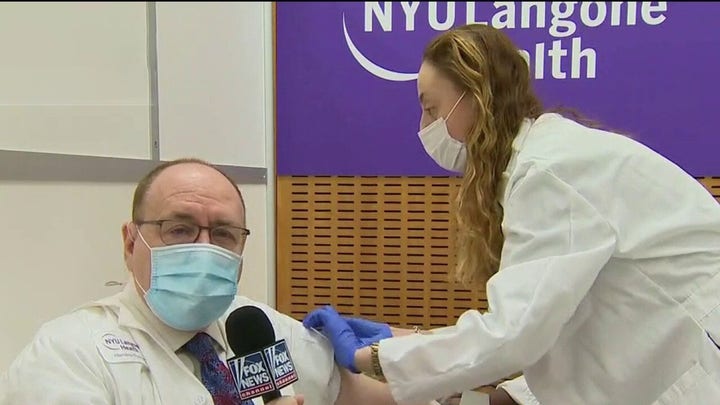 Dr. Marc Siegel receives COVID-19 vaccine live at NYU Langone hospital