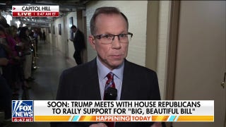 Trump visits Capitol Hill to rally support for spending bill