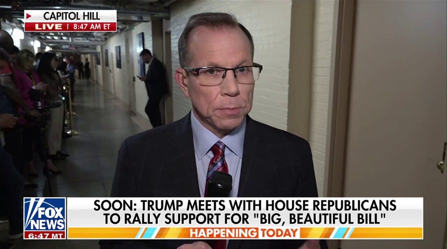 Trump visits Capitol Hill to rally support for spending bill