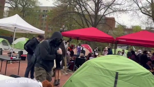 Pro-Palestinian protesters engage in anti-Israel chants on University of Michigan campus
