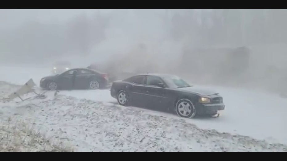 Pennsylvania man captures fiery 50-car pileup on camera during snow squall