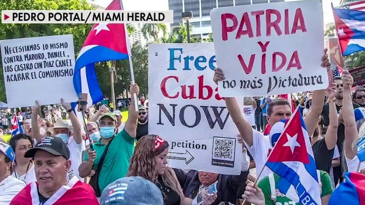 Florida rally calls to free Cuba after Biden announces new sanctions