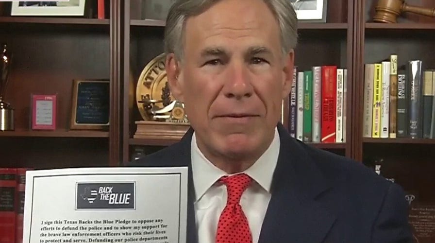 Texas Gov. Abbott on signing 'back the blue' pledge