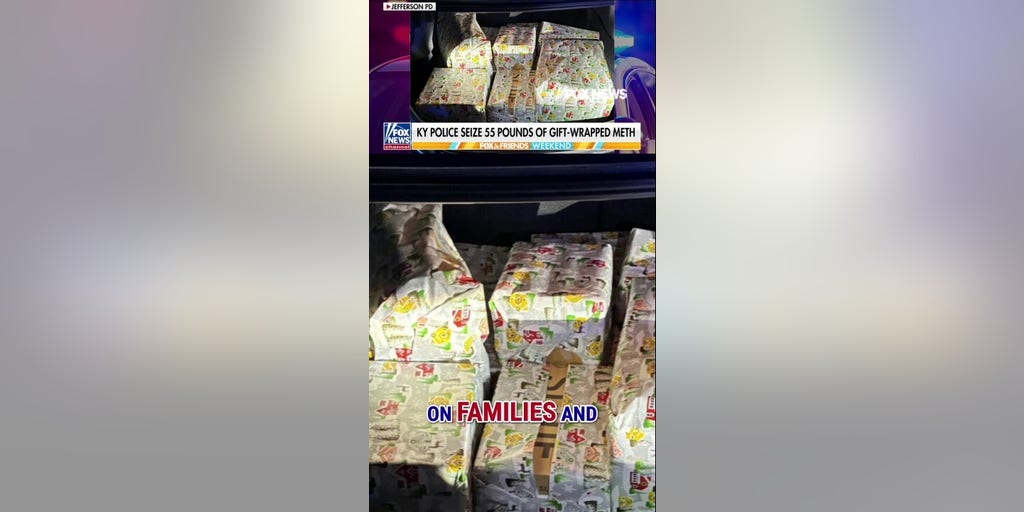 Kentucky police seize 55 pounds of gift-wrapped meth