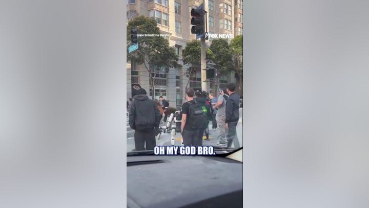 Robot parade brings traffic to a halt
