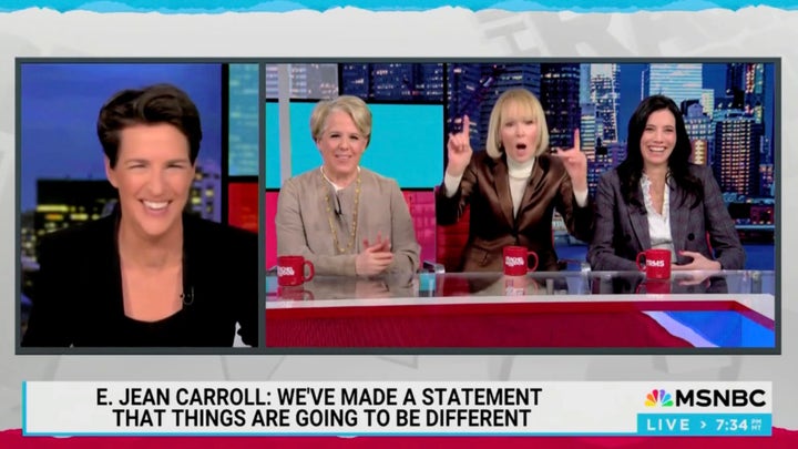 E. Jean Carroll jokes about going on shopping spree with Rachel Maddow with Trump's money