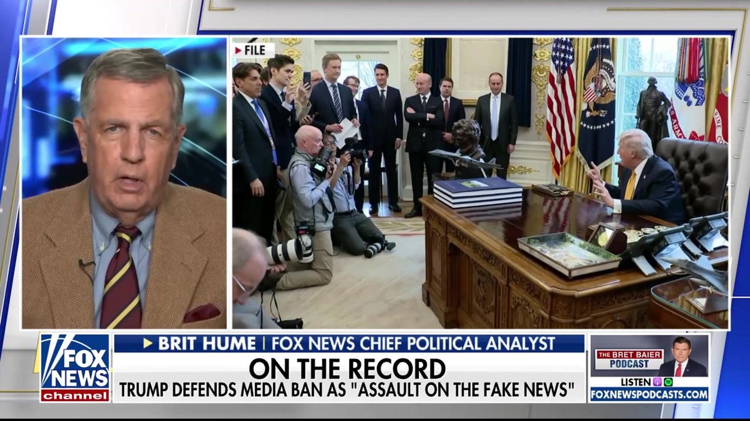 Brit Hume questions effectiveness of Trump's White House media ban