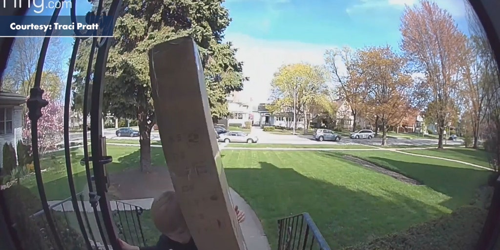 UPS driver saves young boy trapped under heavy package on front step