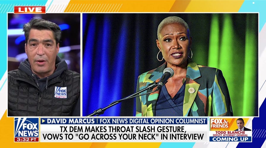Texas Dem makes throat slash gesture, vows to 'go across your neck' in interview