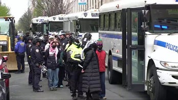 NYPD officers detain Columbia University anti-Israel agitators