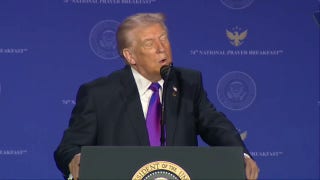 President Trump slams GOP Rep Thomas Massie during speech at National Prayer Breakfast