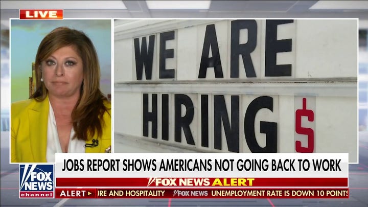 Bartiromo: Poor jobs report indicates Americans not ready to work, US becoming 'welfare state'