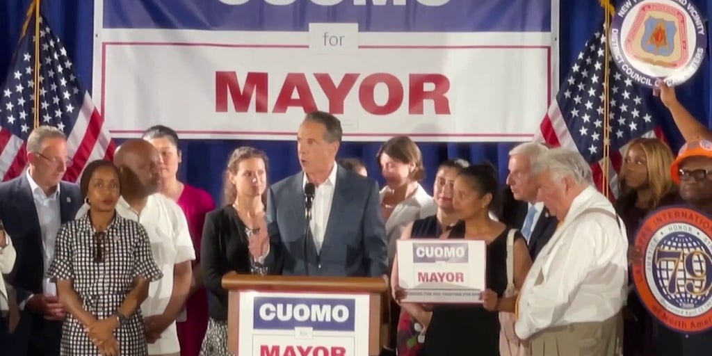 Former Gov. Andrew Cuomo, the frontrunner in the New York City mayoral primary, urges Democrats to 'stand united' against President Donald Trump
