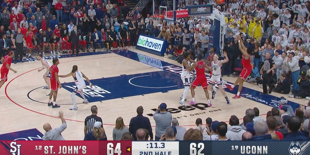 St. John's RJ Luis makes baseline jumper to seal 68-62 win against UConn