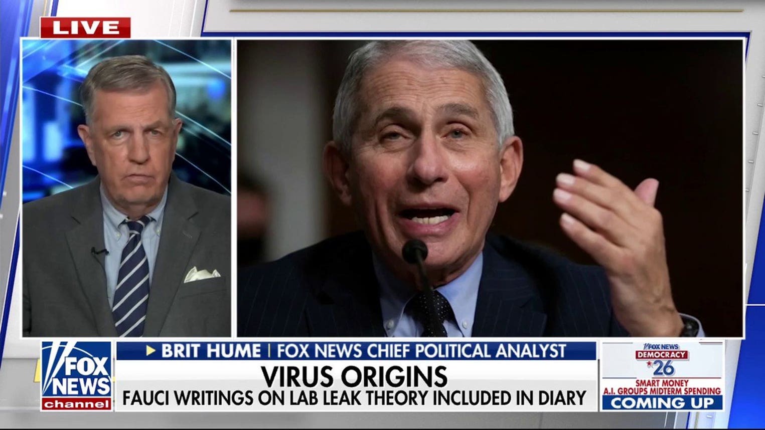 Fauci 'didn't really believe' what he was saying: Brit Hume