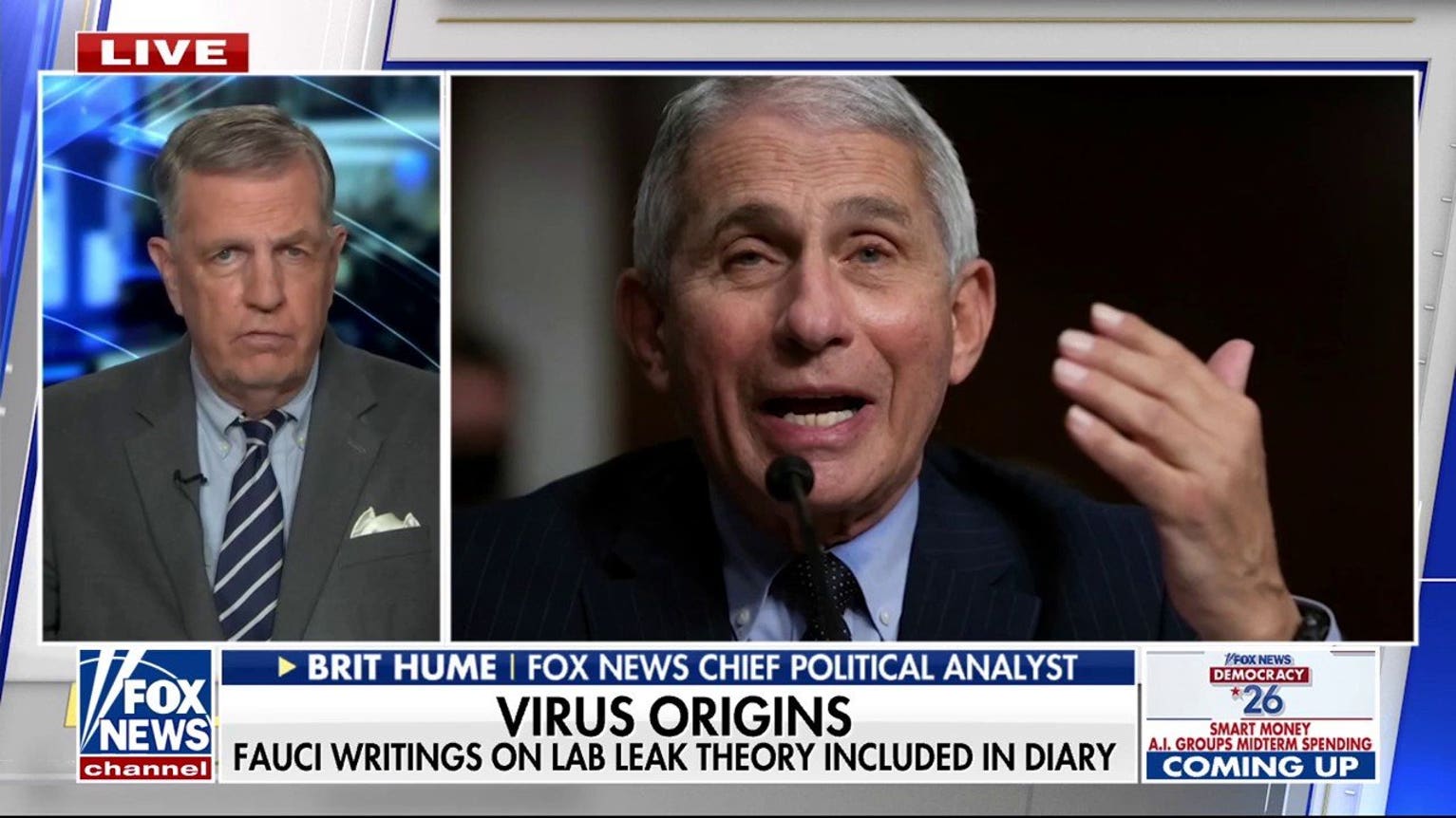 Fauci 'didn't really believe' what he was saying: Brit Hume