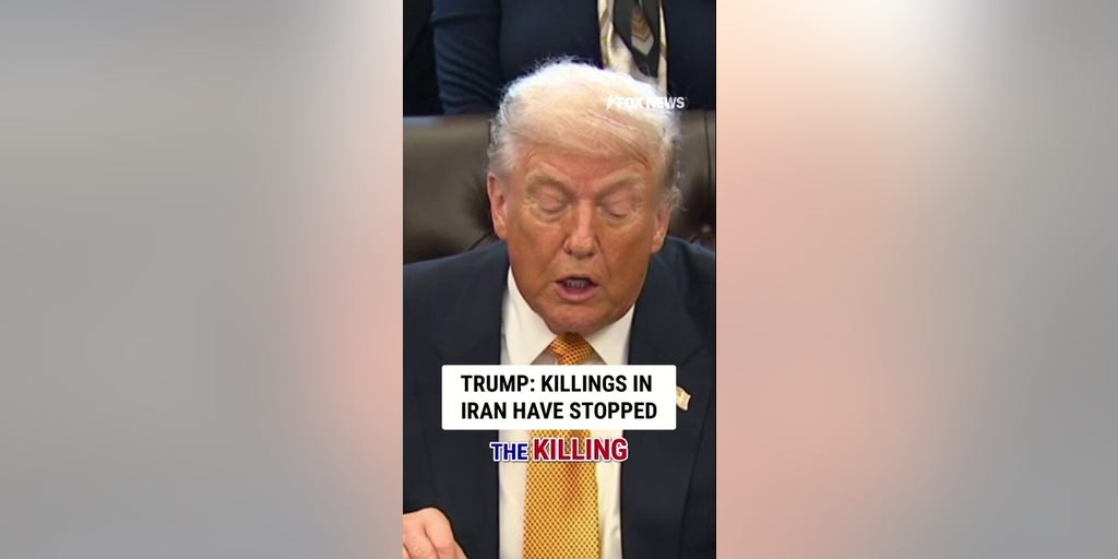 JUST IN: Trump says he's told 'on good authority' killing in Iran stopped