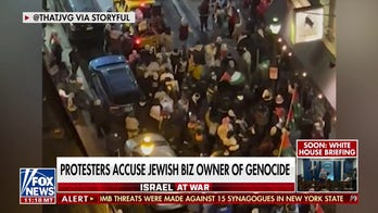 Protesters accuse Jewish business owners of genocide