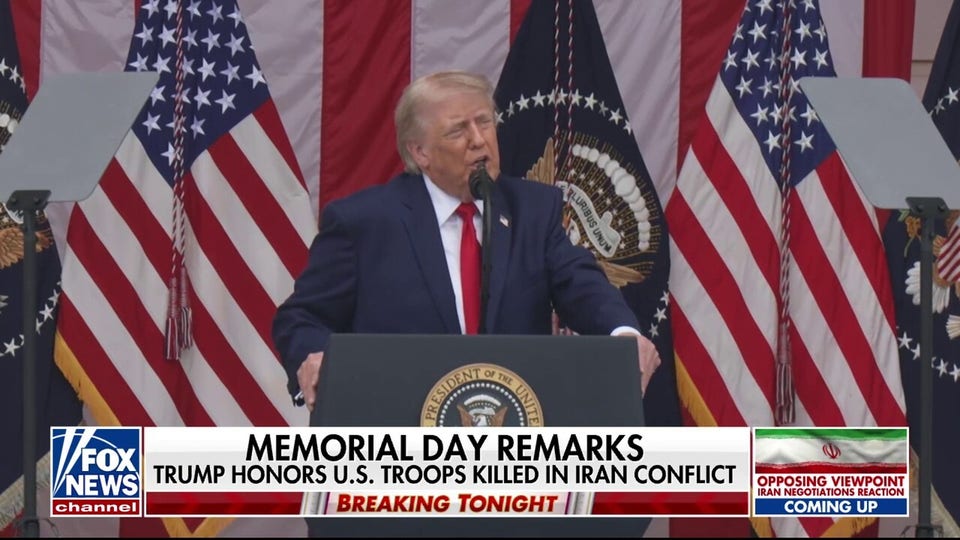 Donald Trump pushes for Iran deal, honors war dead