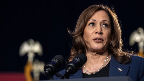  Kamala Harris delivers archetypal  large   code   since leaving bureau   - Fox News