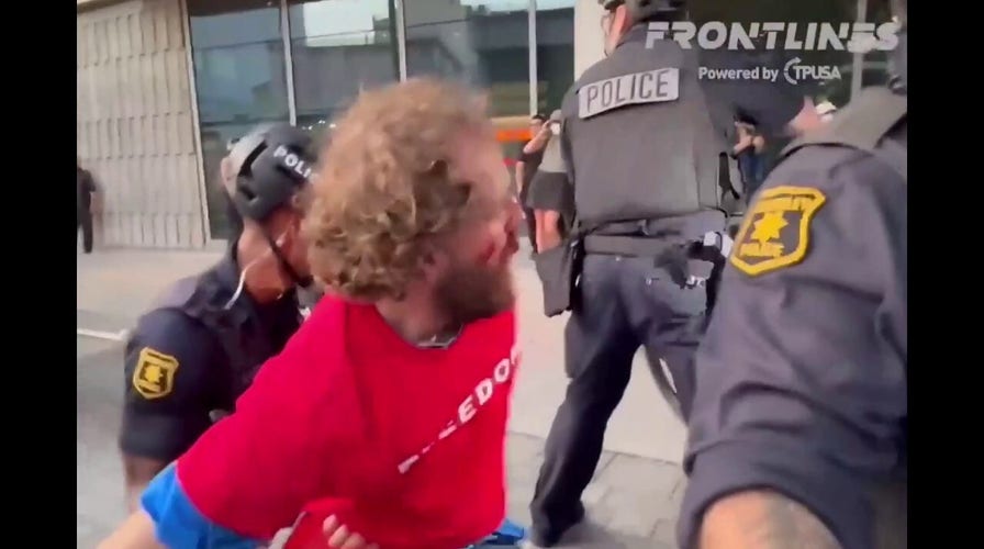 Police detain 2 men aft combat adjacent University of California, Berkeley earlier Turning Point USA event