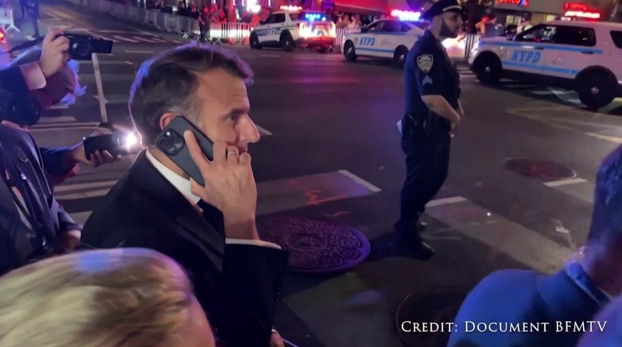 Watch: Macron calls Trump after presidential motorcade blocks him in NYC traffic